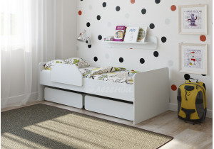 <span>Детская кровать от 3 лет</span> Легенда 27.1 белая